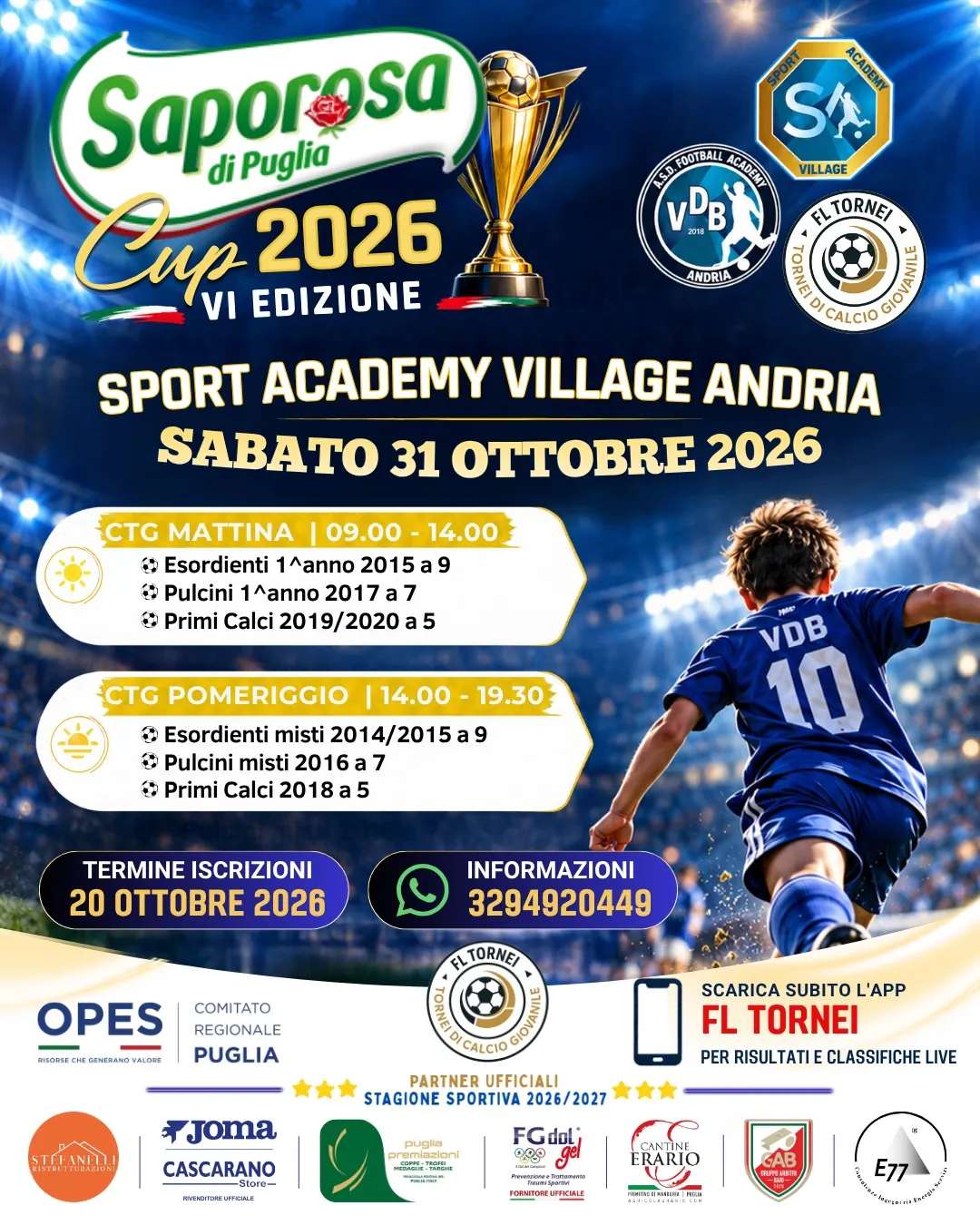 Locandina Saporosa Cup 2026 a Andria
