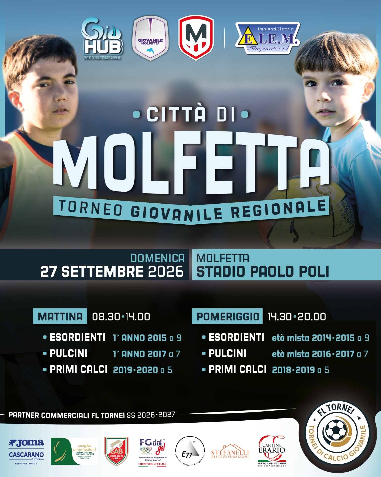 Locandina Città di Molfetta – Torneo Giovanile Regionale a Molfetta